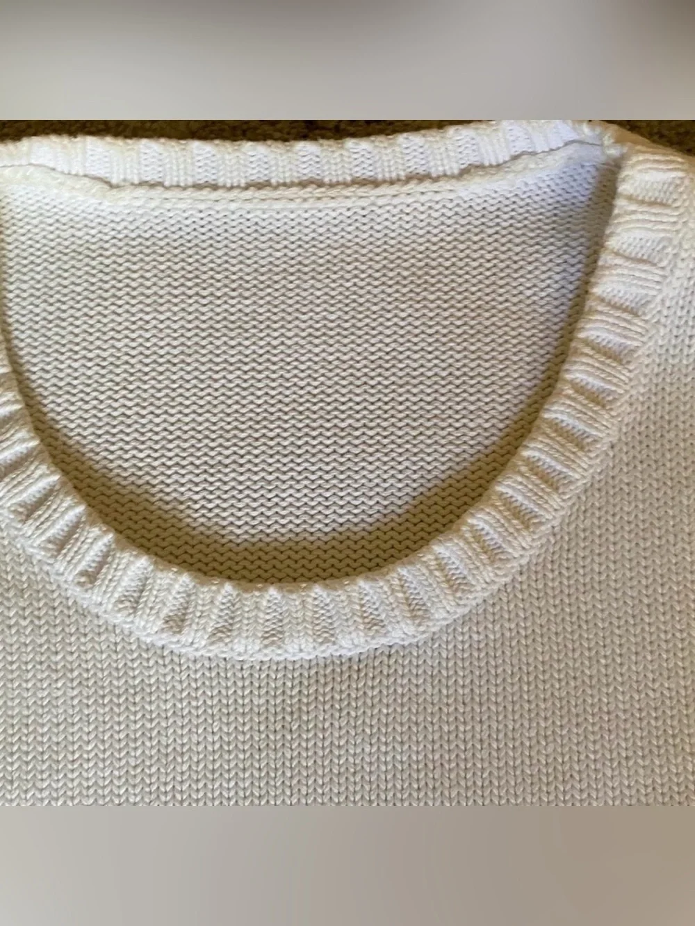 American Vintage Cream Short Sleeve Knit Tee - Picture 3 of 3